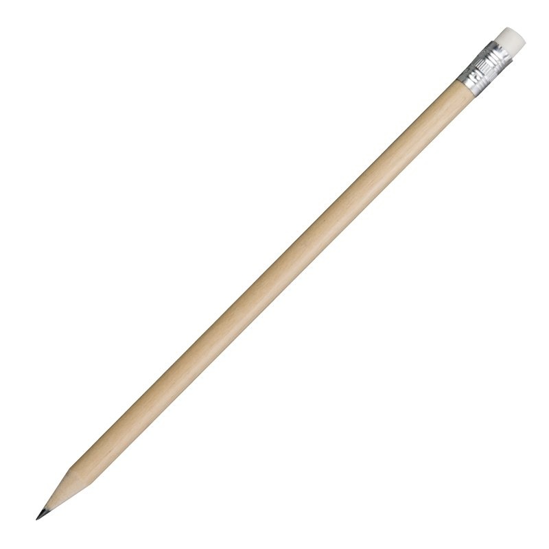 Logo trade promotional giveaway photo of: Wooden pencil, ecru natural