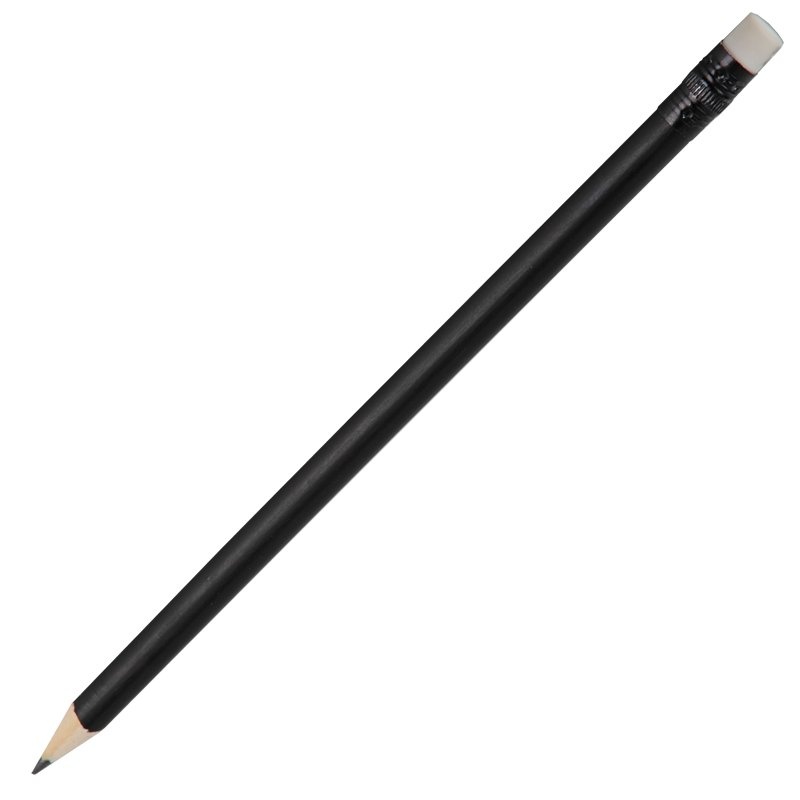 Logo trade promotional items picture of: Wooden pencil, white/black