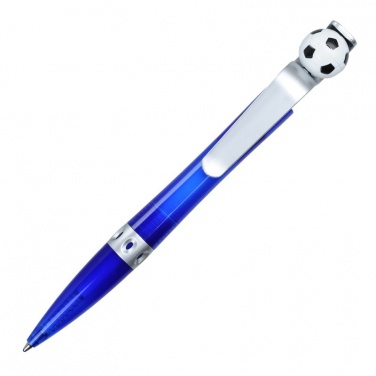 Logo trade promotional giveaways image of: Kick ballpen, blue