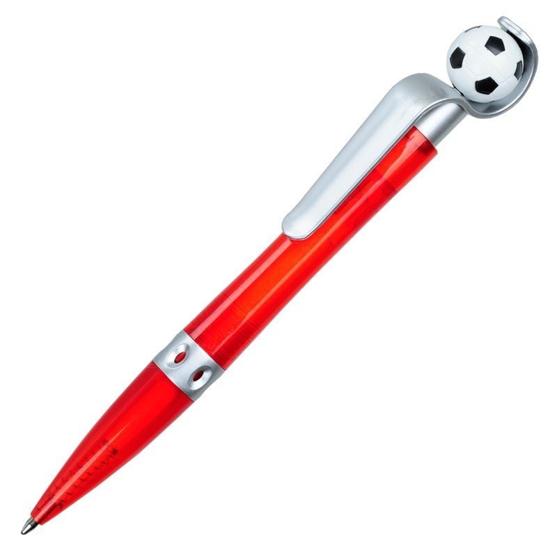 Logotrade promotional product picture of: Kick ballpen for Fans, red