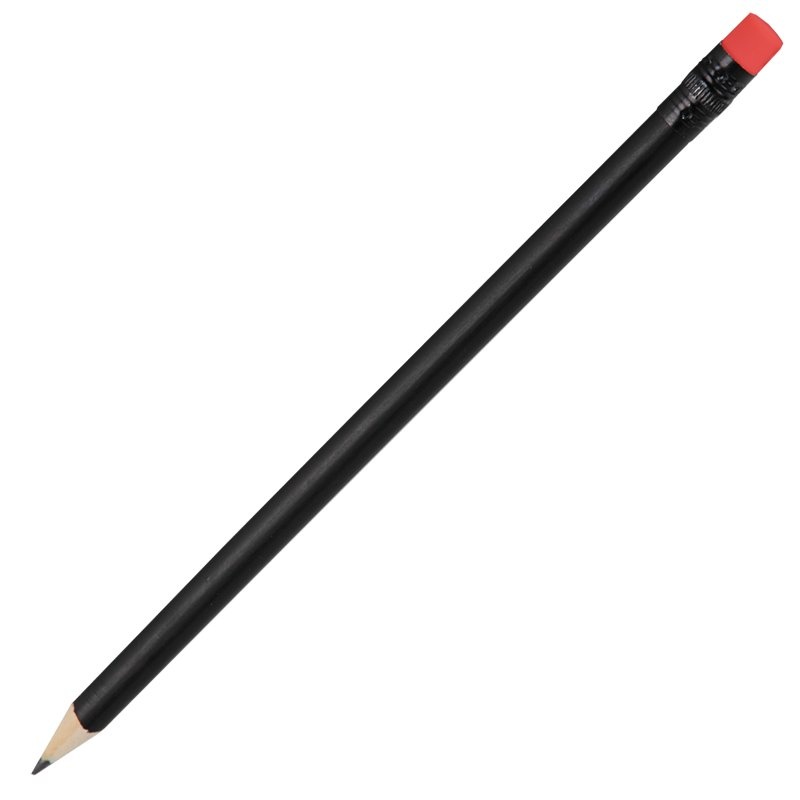 Logotrade promotional giveaway picture of: Wooden pencil, red/black