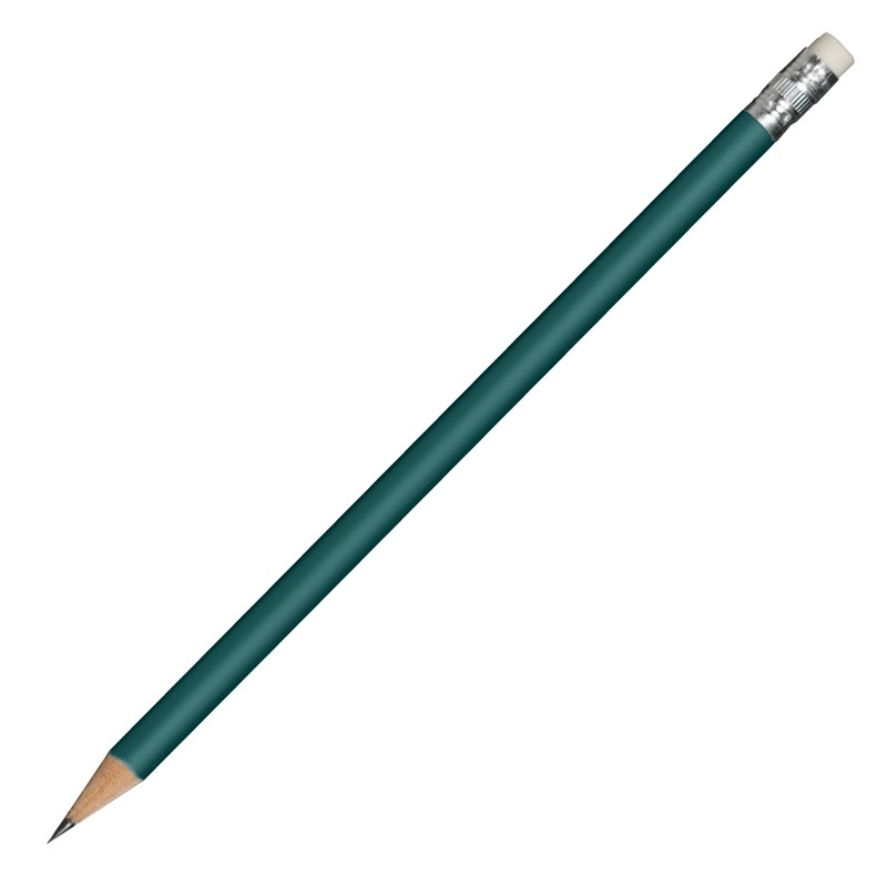 Logo trade promotional merchandise photo of: Wooden pencil, dark green