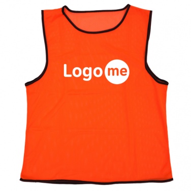 Logo trade promotional giveaways image of: Fit training bib, orange