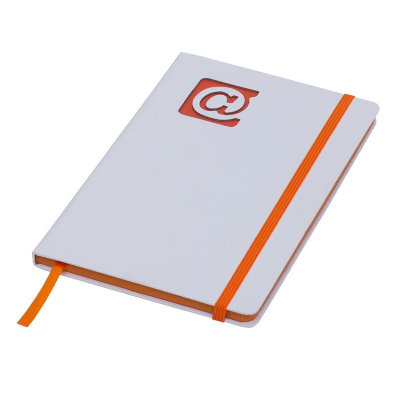 Logotrade promotional items photo of: Plain notepad, @ 130x210/80p, orange/white