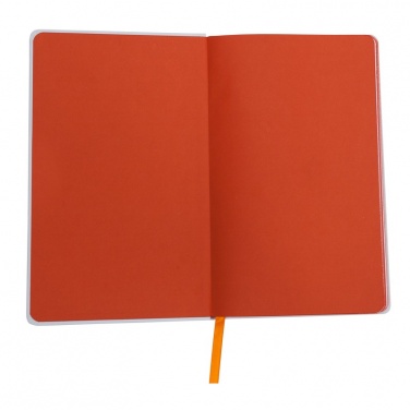 Logo trade promotional gift photo of: Plain notepad, @ 130x210/80p, orange/white