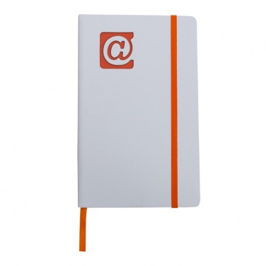 Logotrade promotional item picture of: Plain notepad, @ 130x210/80p, orange/white