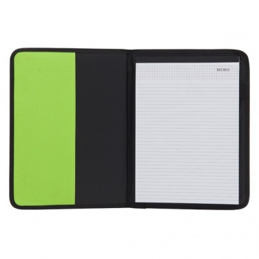 Logotrade promotional item image of: Ortona A4 folder, green/black