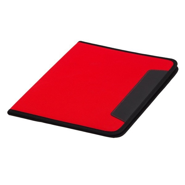 Logo trade promotional giveaways image of: Ortona A4 folder, red/black