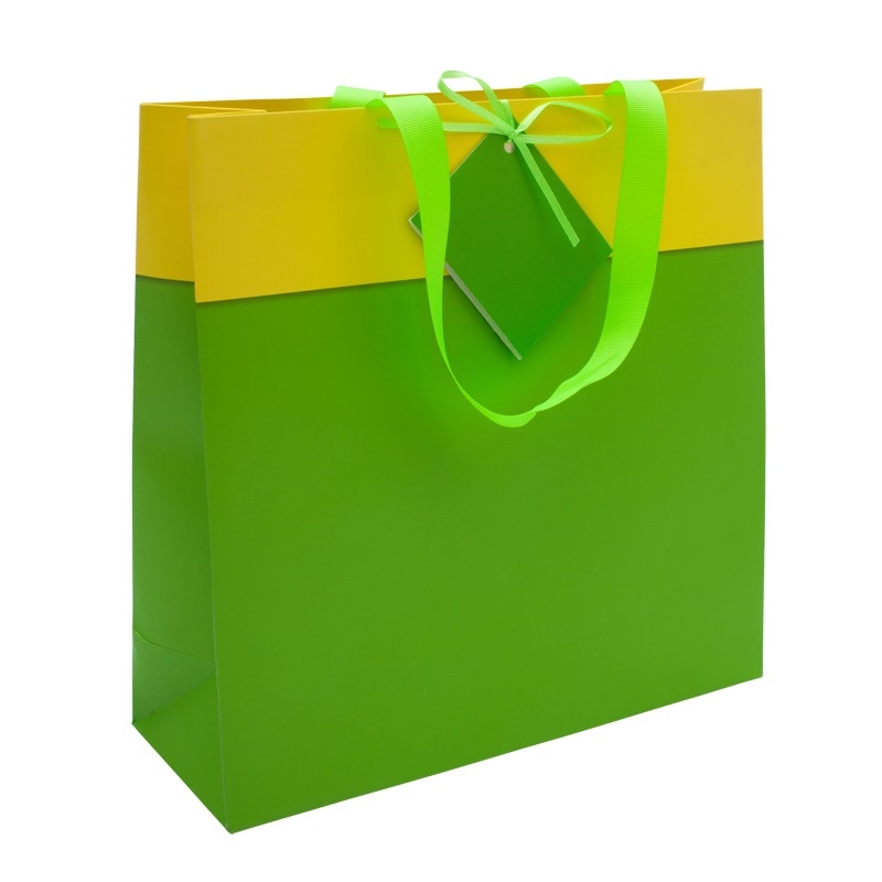 Logotrade promotional items photo of: Gift bag, green/yellow