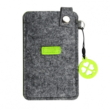 Logo trade promotional giveaways image of: Eco Sence smartphone case, green/grey