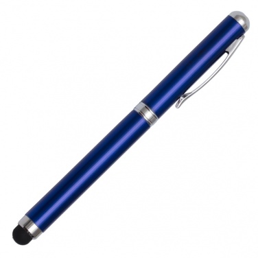 Logotrade promotional merchandise image of: Supreme ballpen with laser pointer - 4 in 1, blue