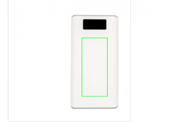 Logo trade promotional merchandise photo of: 20.000 mAh powerbank with display, white