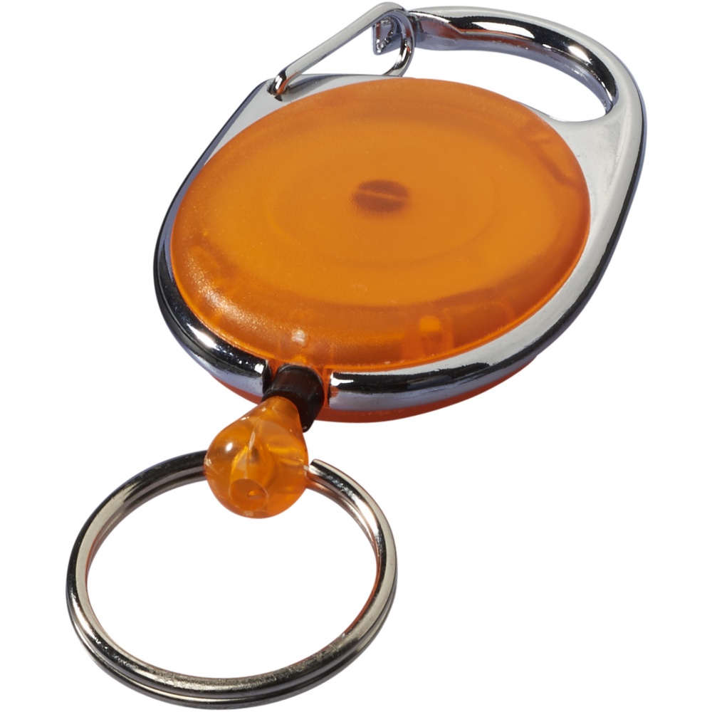 Logo trade corporate gifts image of: Gerlos roller clip key chain, orange