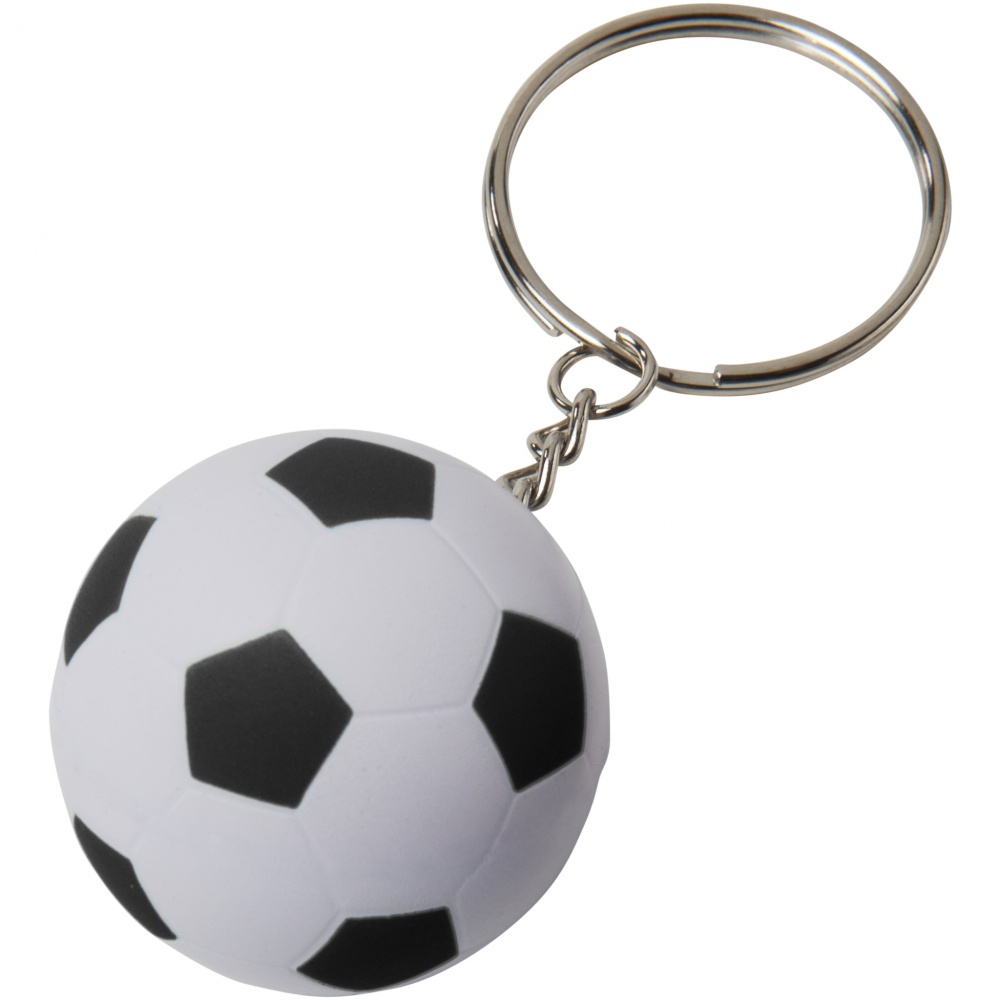 Logo trade promotional giveaway photo of: Striker football key chain, black