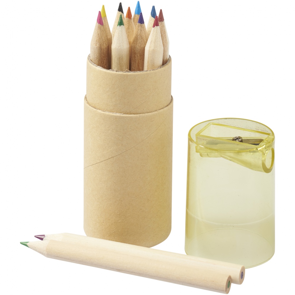 Logo trade corporate gift photo of: 12-piece pencil set, yellow