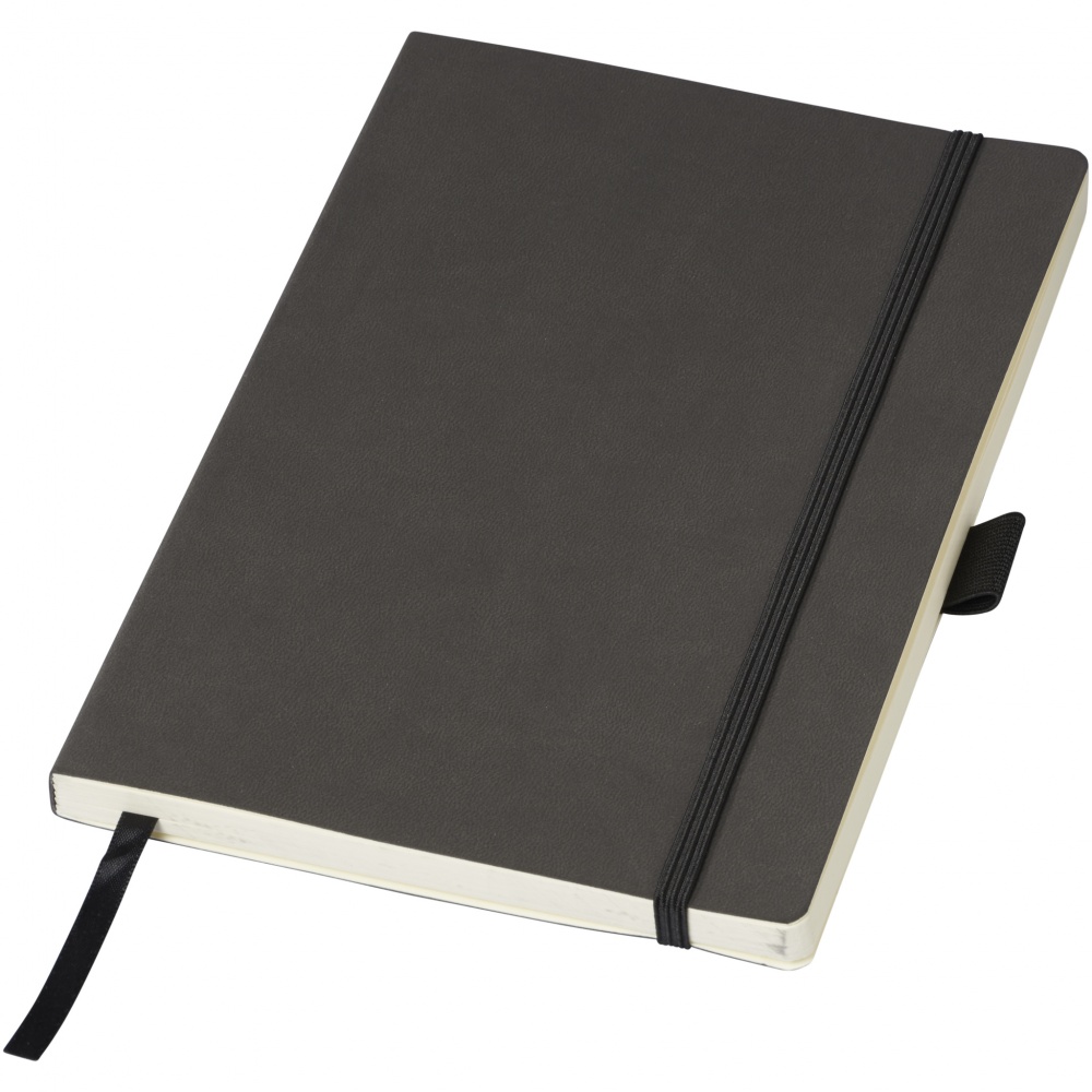 Logo trade business gifts image of: Revello Notebook A5, black