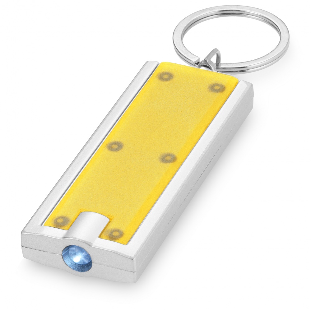 Logo trade promotional items picture of: Castor LED keychain light, yellow