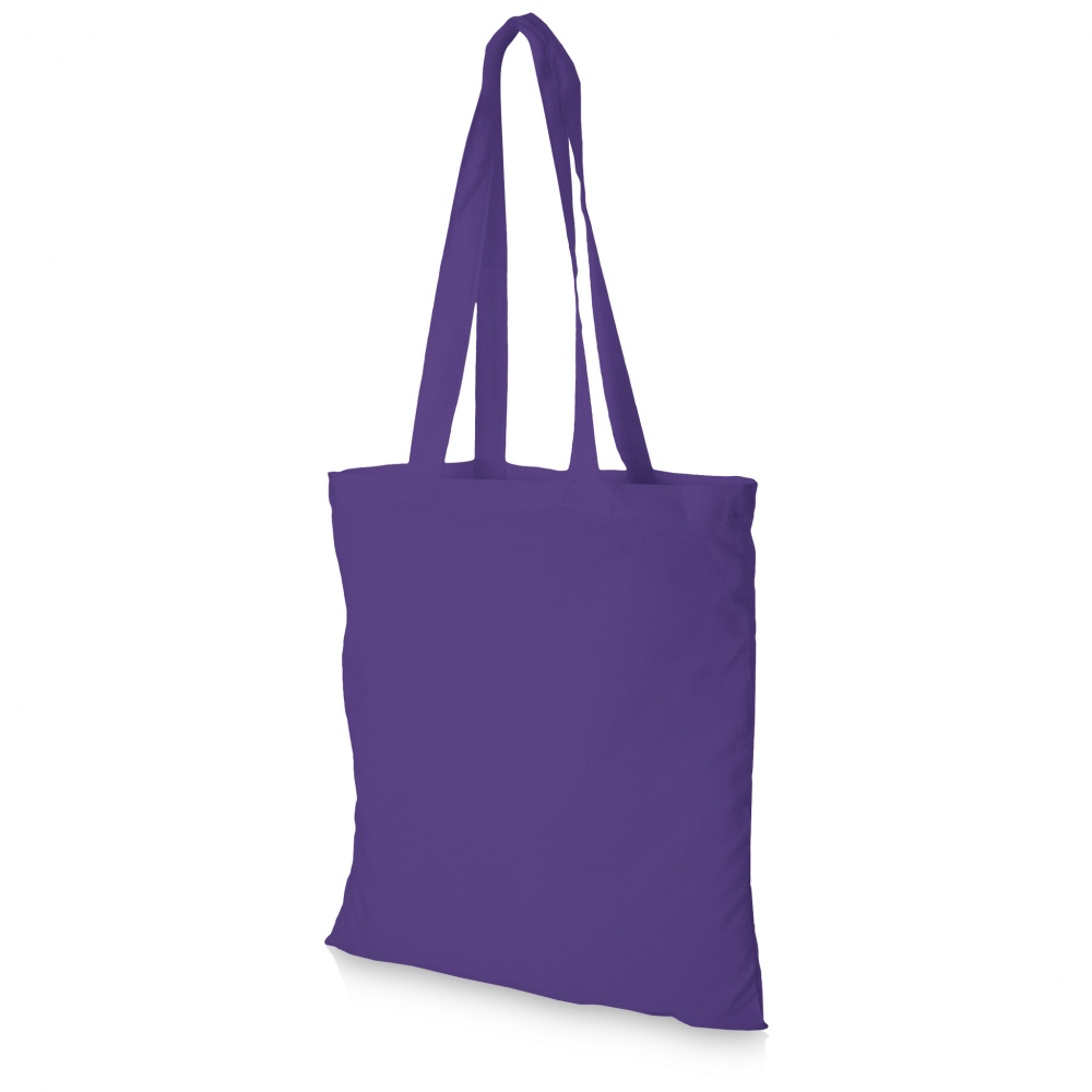 Logo trade promotional products picture of: Madras Cotton tote, purple