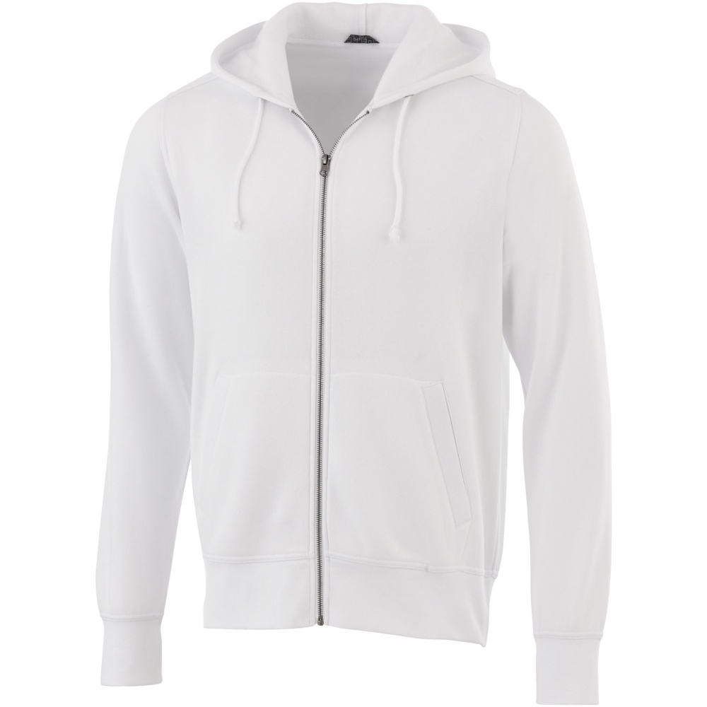 Logo trade promotional products image of: Cypress full zip hoodie, white