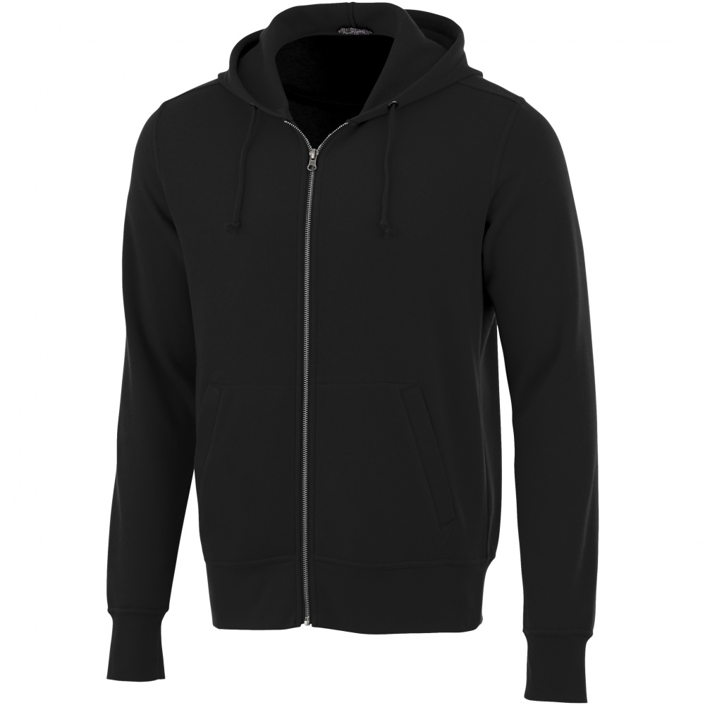 Logo trade advertising products image of: Cypress full zip hoodie, black