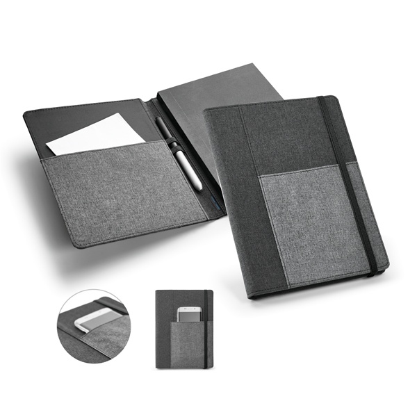 Logotrade advertising product image of: PESSOA Folder with notepad, Grey