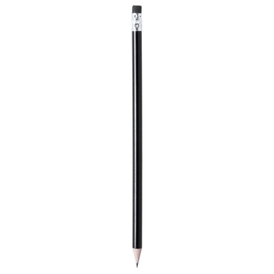 Logotrade advertising product picture of: Pencil with eraser, Black