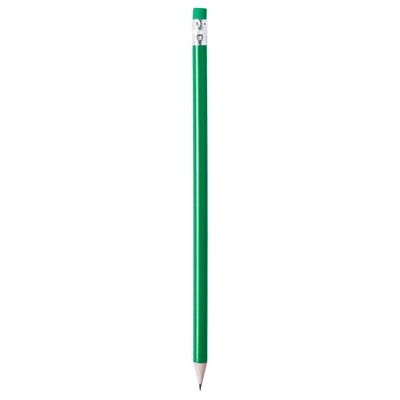 Logo trade promotional giveaways picture of: Pencil with eraser, Green