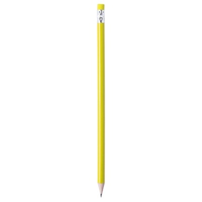 Logotrade promotional item image of: Pencil with eraser, Yellow