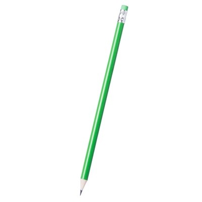 Logotrade business gift image of: Pencil with eraser, Green