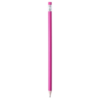 Logo trade corporate gift photo of: Pencil with eraser, Pink