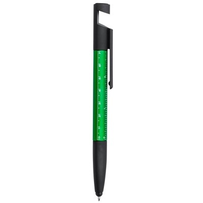 Logo trade promotional products image of: Multifunctional tool, ball pen, screen cleaner, ruler, phone stand, touch pen, screwdrivers