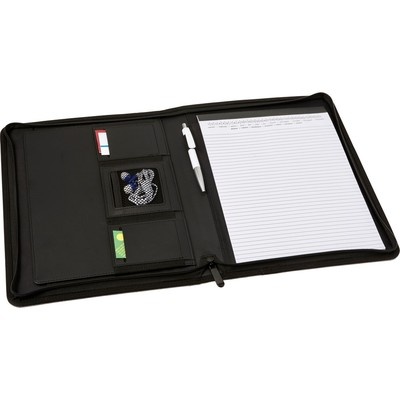 Logo trade business gift photo of: Conference folder A4 with notepad, Grey