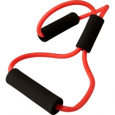 Logo trade promotional giveaway photo of: Elastic fitness training strap, Red