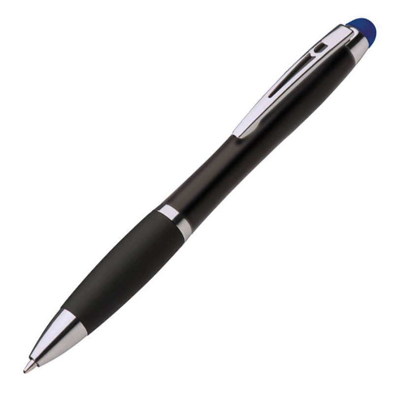 Logo trade corporate gift photo of: Light up touch pen for engraving LA NUCIA, Blue