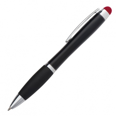 Logo trade advertising products image of: Light up touch pen for engraving LA NUCIA, Red