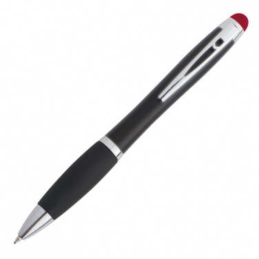 Logotrade promotional item picture of: Light up touch pen for engraving LA NUCIA, Red