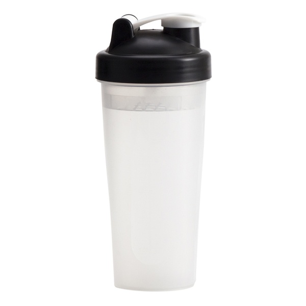 Logo trade promotional item photo of: 600 ml Muscle Up shaker, black