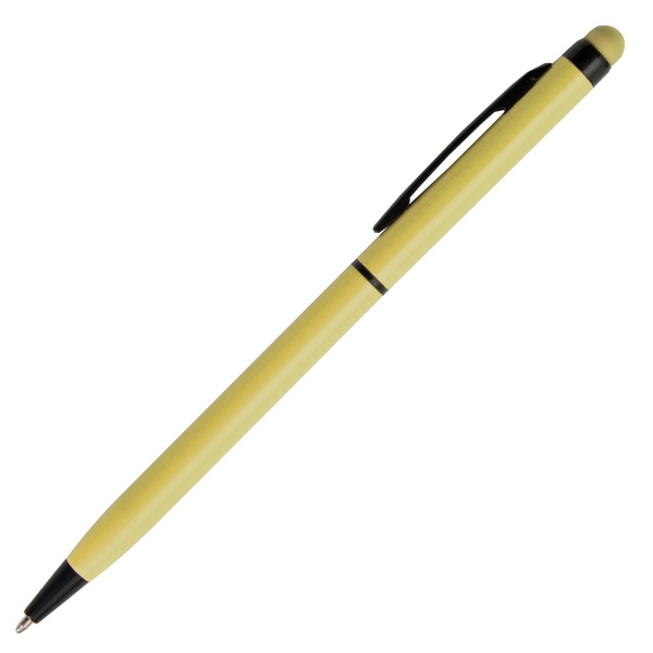 Logotrade promotional gifts photo of: Touch Top ballpen, yellow