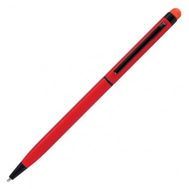 Logotrade promotional item image of: Touch Top ballpen, red