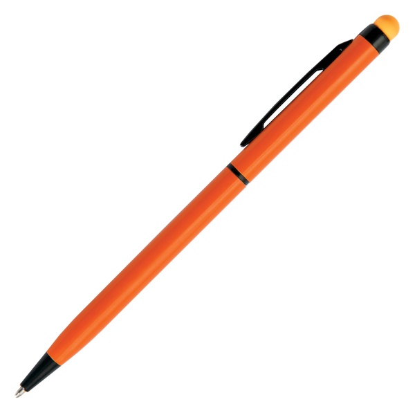 Logo trade advertising products image of: Touch Top ballpen, orange