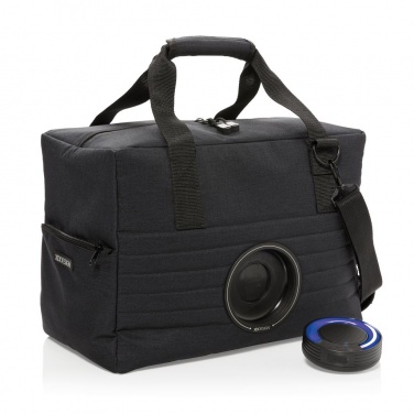 Logo trade promotional merchandise picture of: Party speaker cooler bag, black