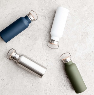 Logo trade promotional giveaway photo of: Miles insulated bottle, navy