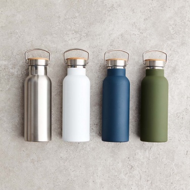 Logo trade promotional giveaway photo of: Miles insulated bottle, navy