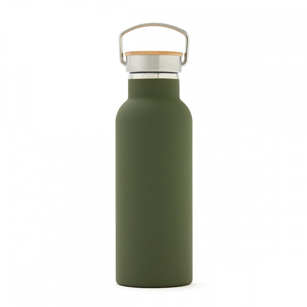 Logo trade promotional merchandise photo of: Miles insulated bottle, green