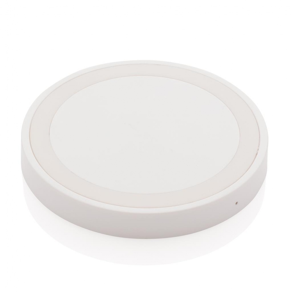 Logo trade advertising product photo of: 5W wireless charging pad round, white