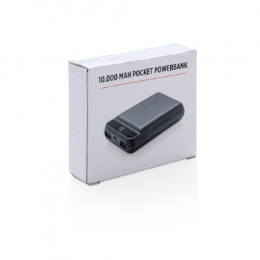 Logotrade promotional gift image of: 10.000 mAh pocket powerbank, Black