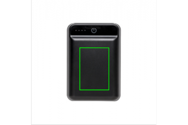 Logo trade promotional products picture of: 10.000 mAh pocket powerbank, Black