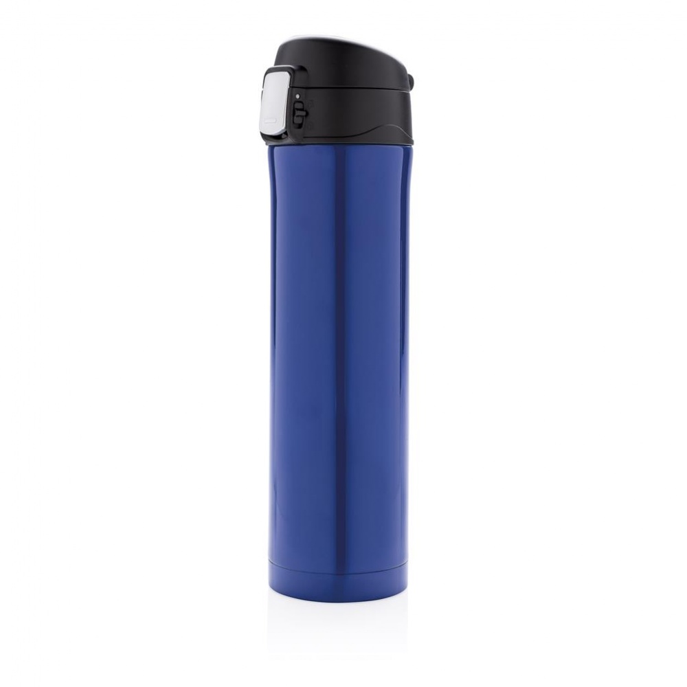 Logo trade promotional giveaway photo of: Easy lock vacuum flask, blue