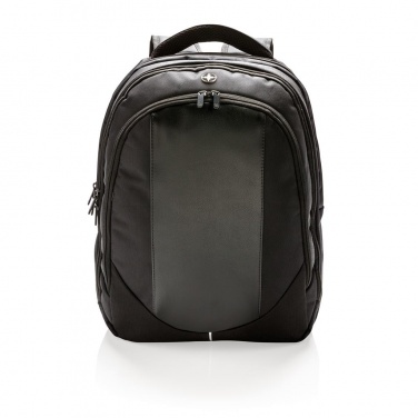 Logo trade business gift photo of: Swiss Peak laptop backpack, Black