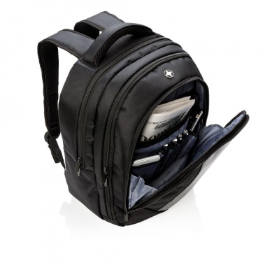 Logo trade promotional item photo of: Swiss Peak laptop backpack, Black